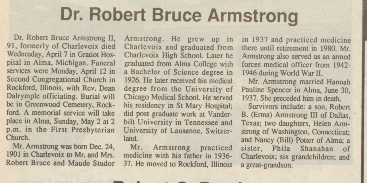 Dr. Robert Bruce Armstrong thumbnail