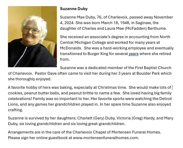 Suzanne Mae Duby thumbnail