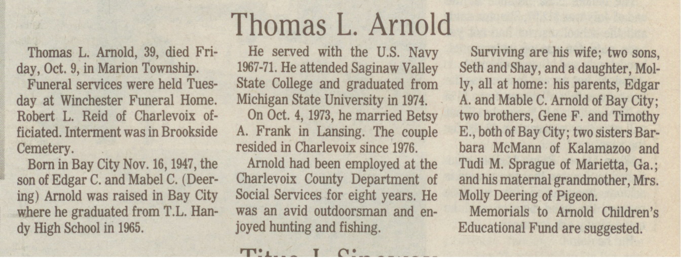 Thomas L. Arnold thumbnail