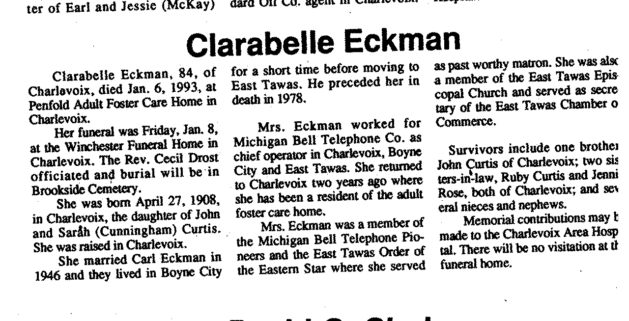 Clarabelle Eckman thumbnail