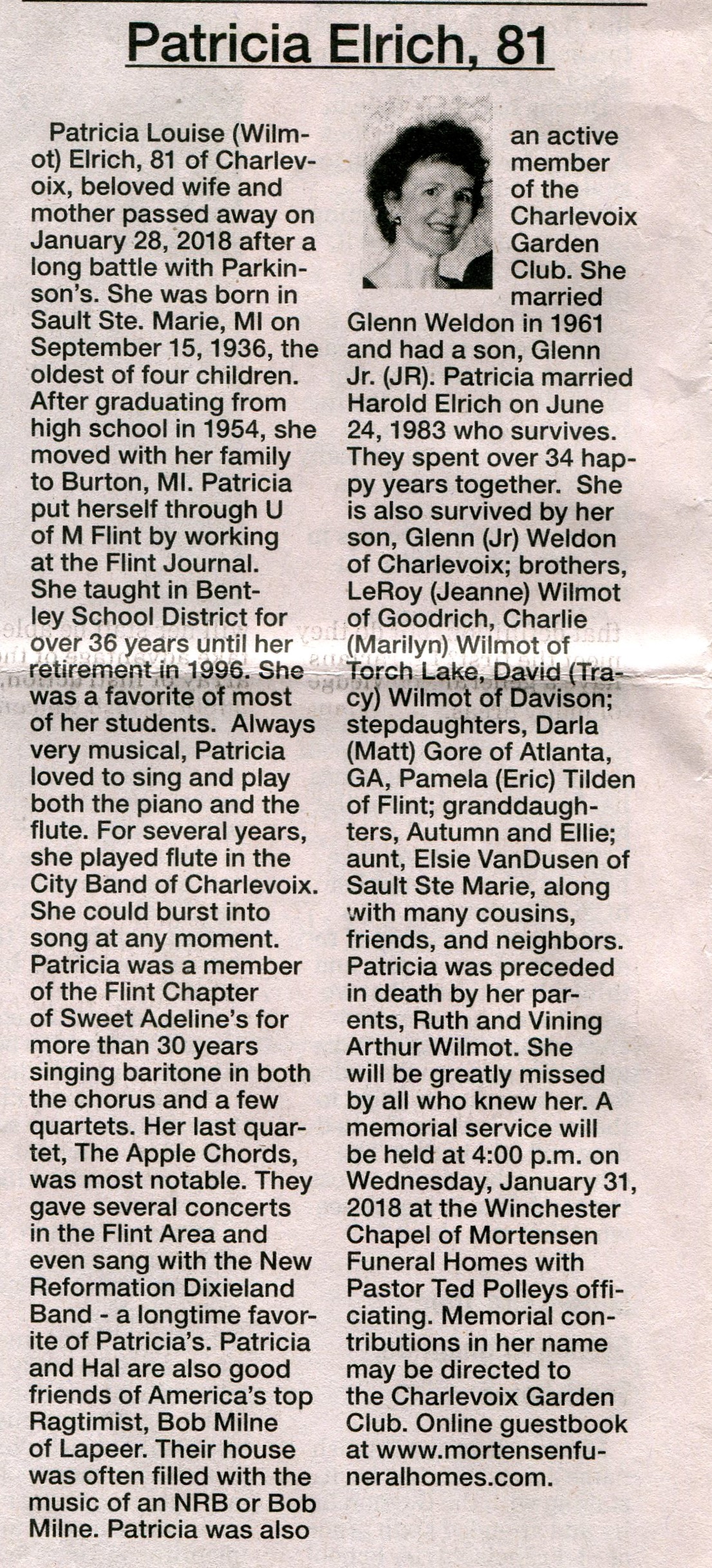 Patricia Louise (Wilmot) Elrich thumbnail