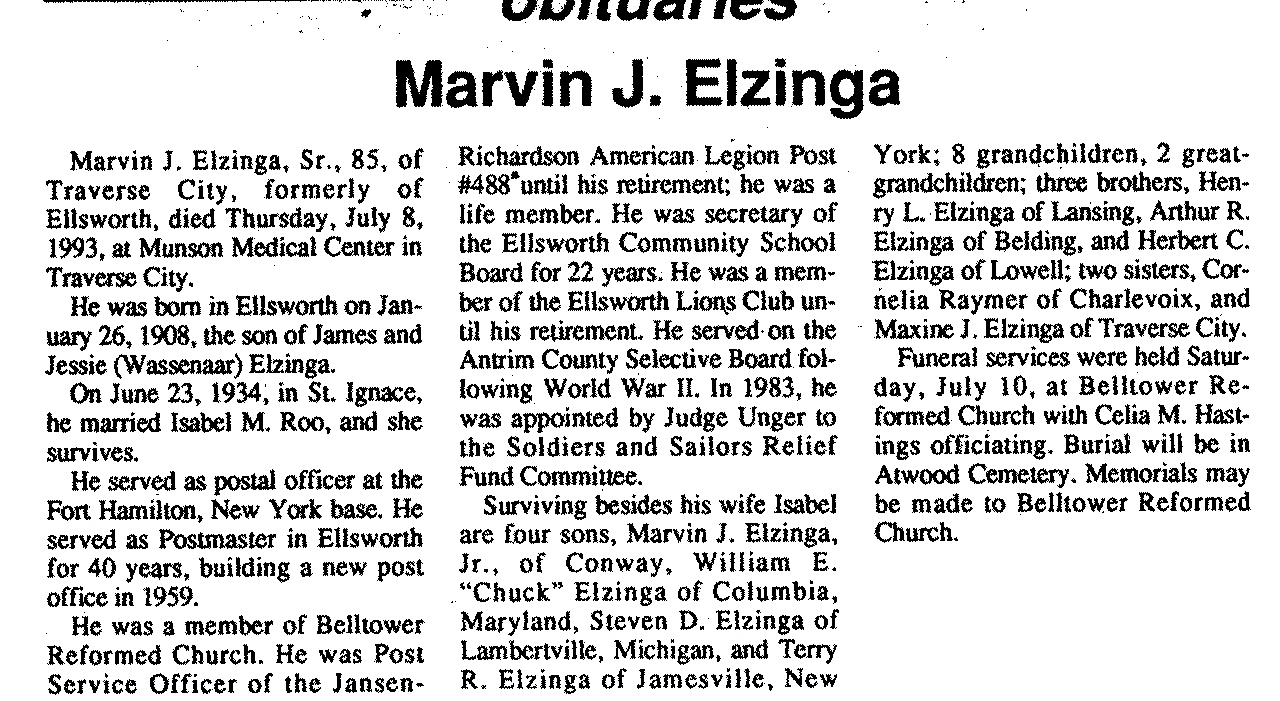 Marvin J. Sr. Elzinga thumbnail
