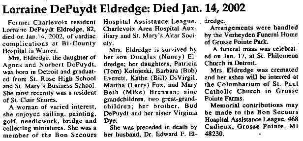 Lorraine DePuydt Eldredge thumbnail