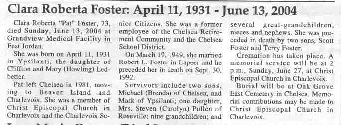 "Clara Roberta "Pat"" Foster thumbnail