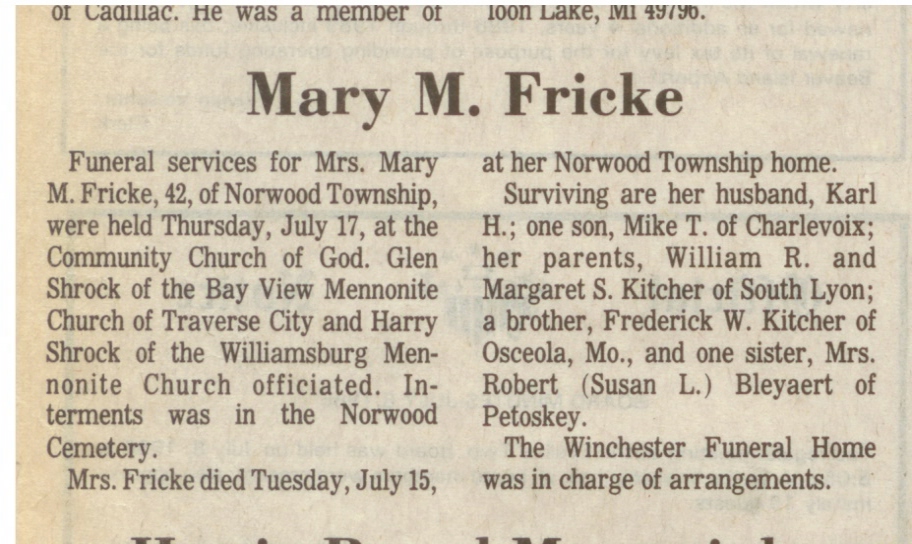 Mary M. Fricke thumbnail