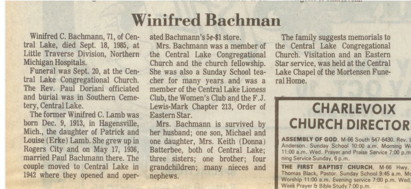 Winifred C. Bachman thumbnail