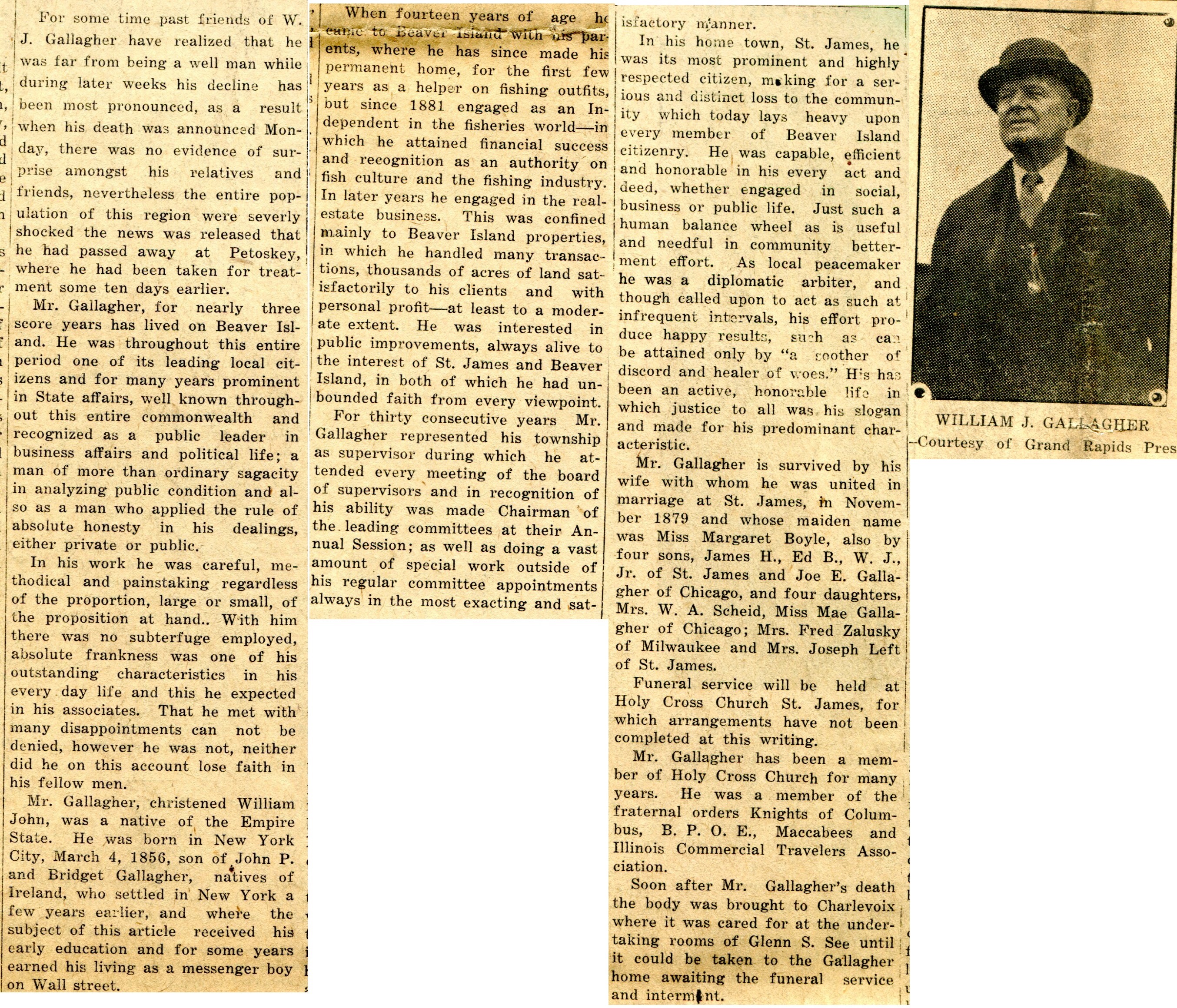 William John (Bowery Bill) Gallagher thumbnail