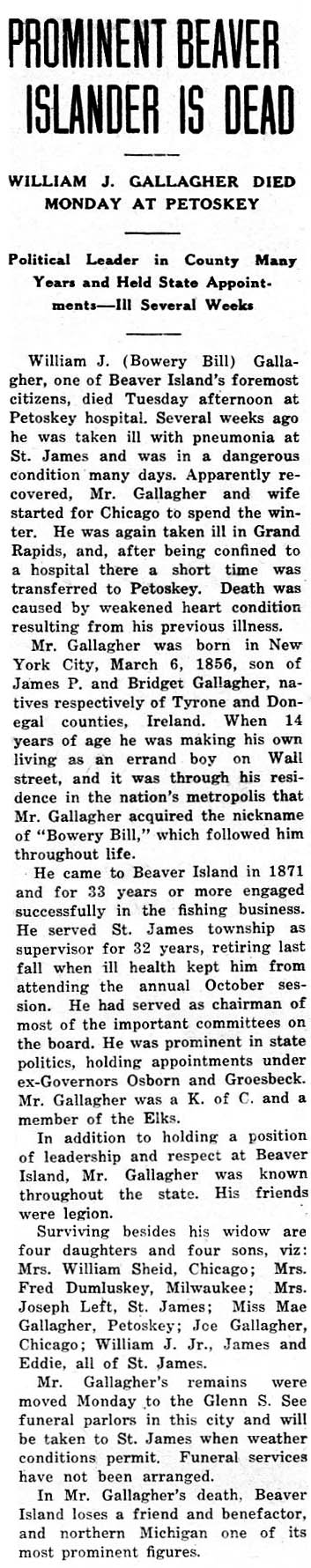 William John (Bowery Bill) Gallagher image 2