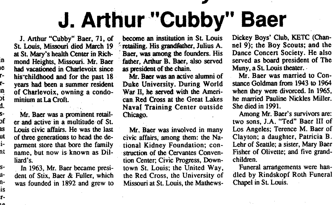 "J. Arthur "Chubby"" Baer thumbnail