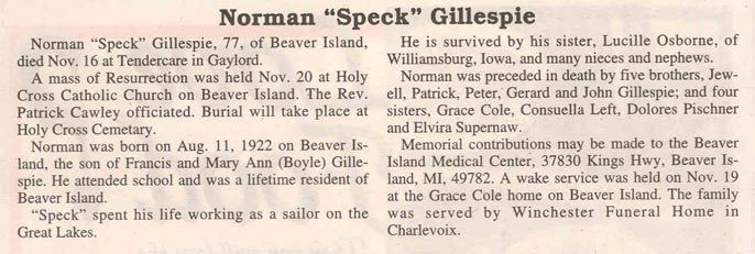 "Norman"Speck"" Gillespie thumbnail