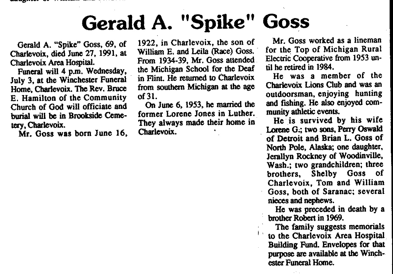 "Gerald A. "Spike"" Goss thumbnail