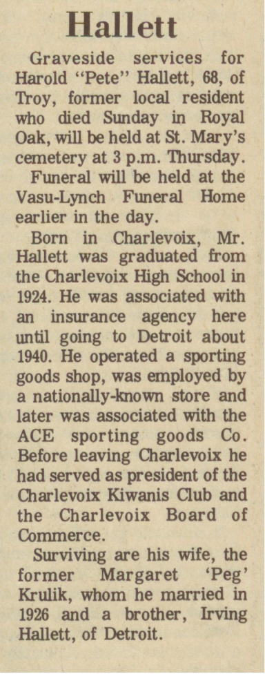 "Harold "Pete"" Hallett thumbnail