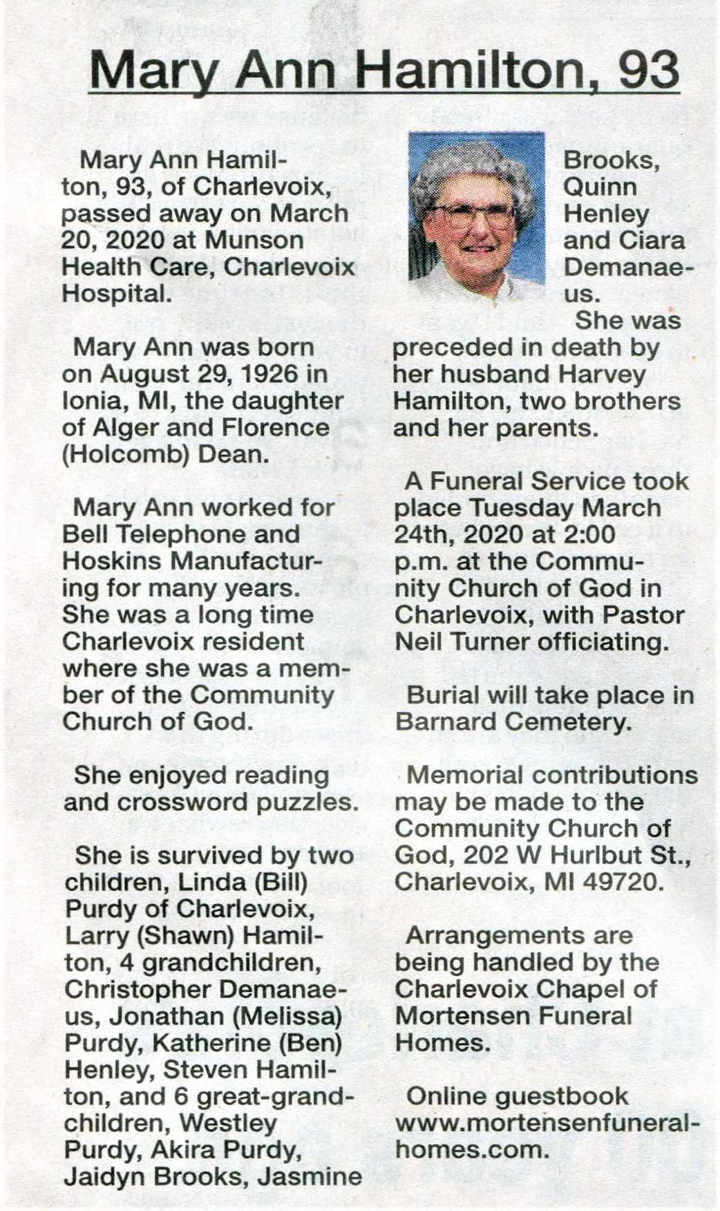 Mary Ann Hamilton thumbnail