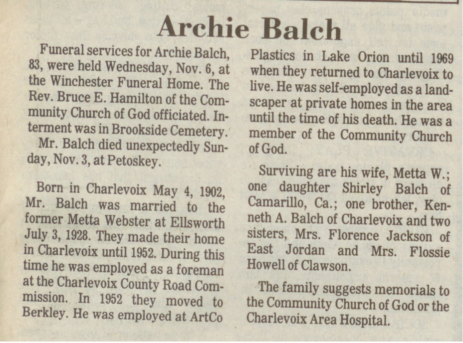 Archie Balch thumbnail