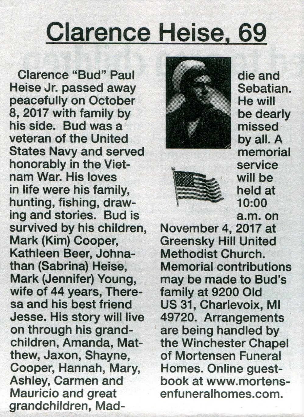 Clarence 'Bud' Paul, Jr. Heise thumbnail