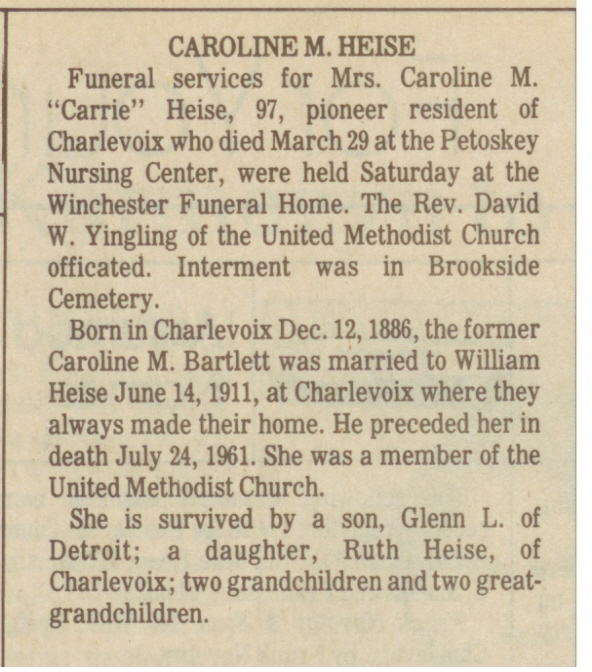 "Caroline M. "Carrie"" Heise thumbnail