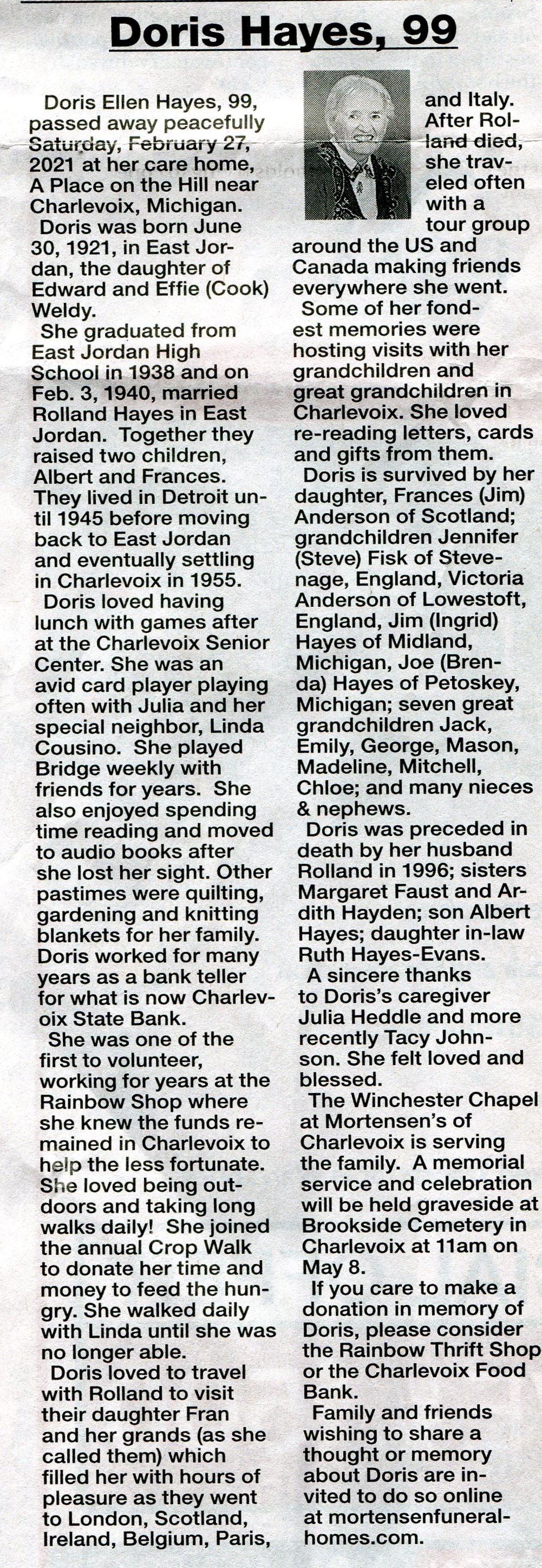 Doris Ellen Hayes thumbnail