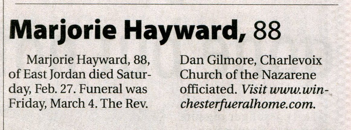 Marjorie A. Hayward thumbnail