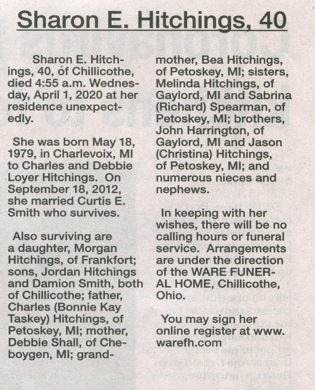 Sharon E. Hitchings thumbnail