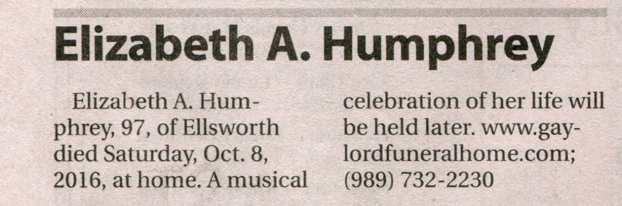 Elizabeth A. Humphrey thumbnail