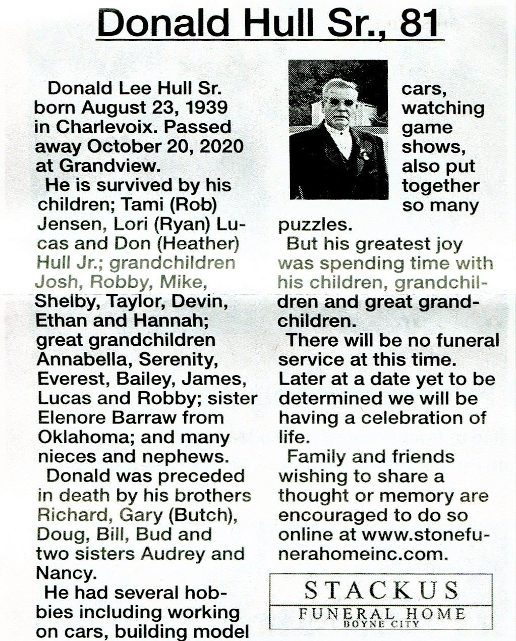 Donald Lee Sr. Hull thumbnail