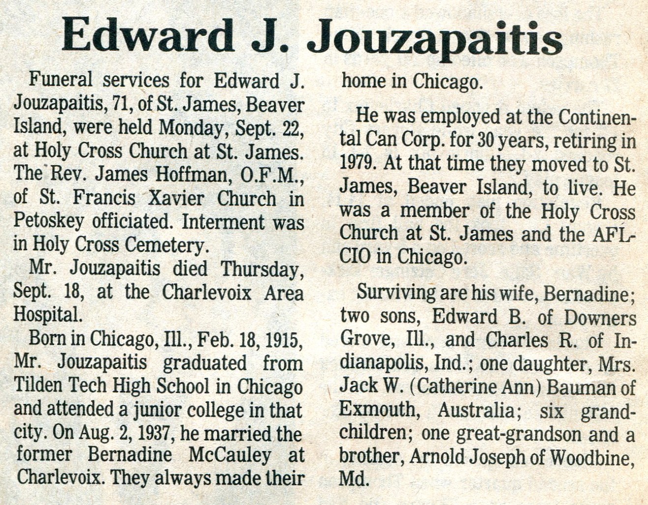 Edward J. Jouzapaitis thumbnail