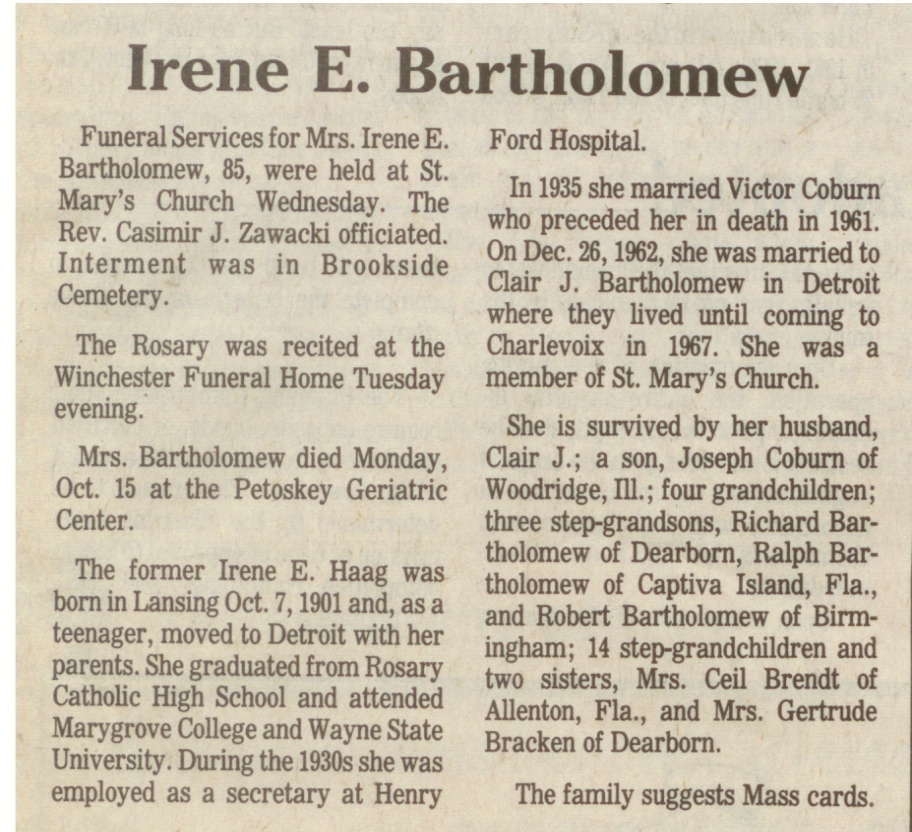 Irene E. Bartholomew thumbnail