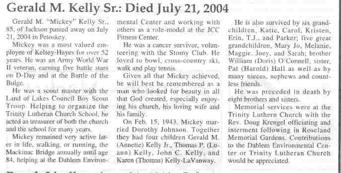 "Gerald M. "Mickey"" Kelly, Sr. thumbnail