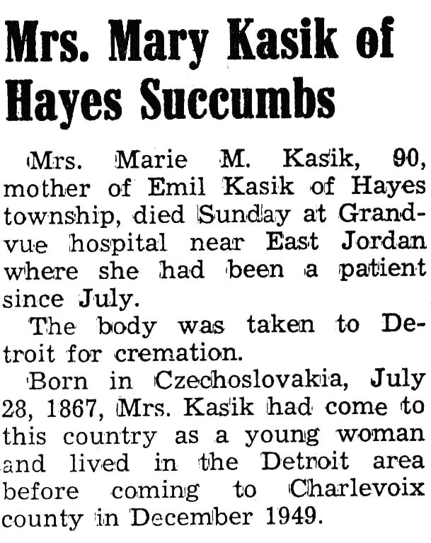 Marie M. (Mary) Kasik thumbnail
