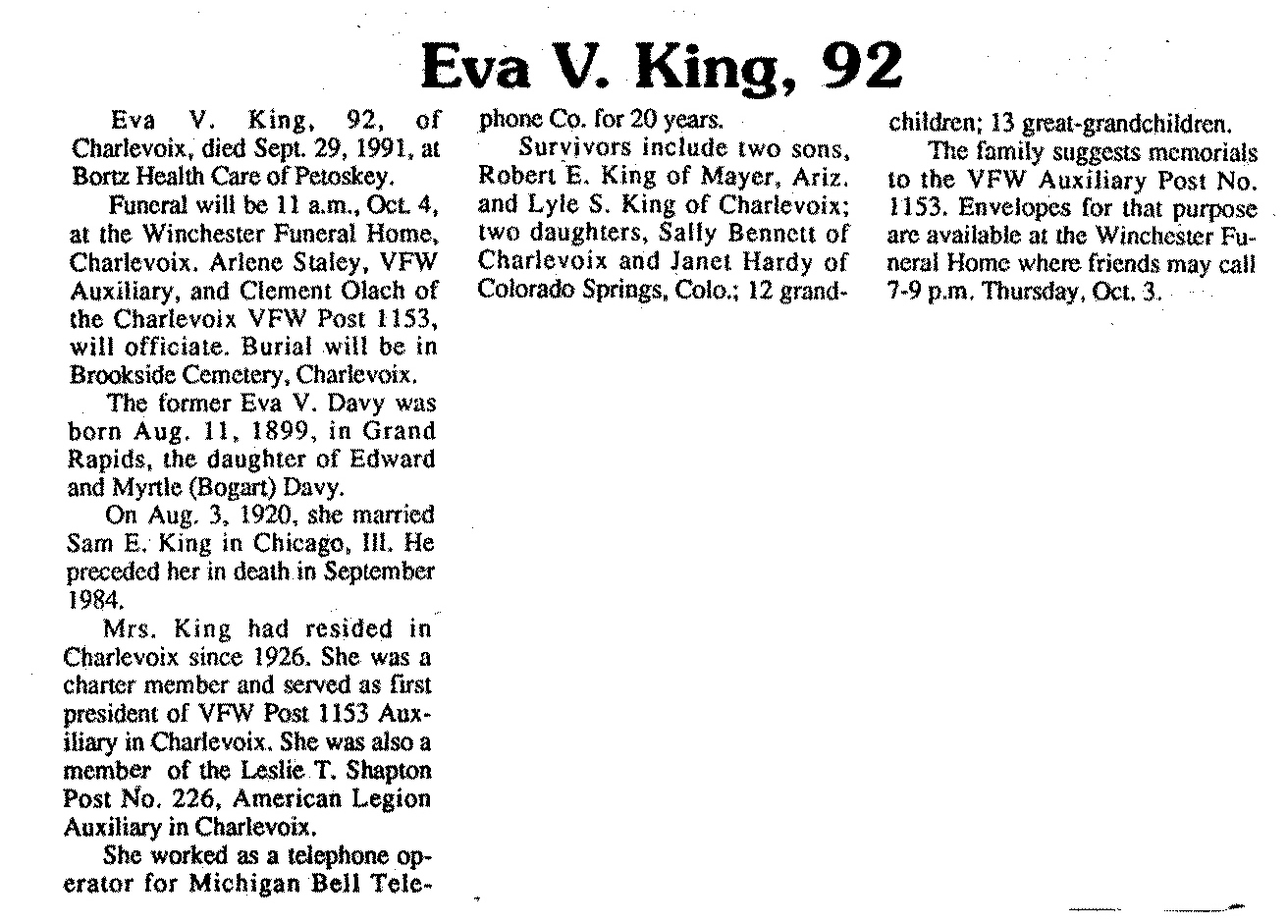 Eva V. King thumbnail