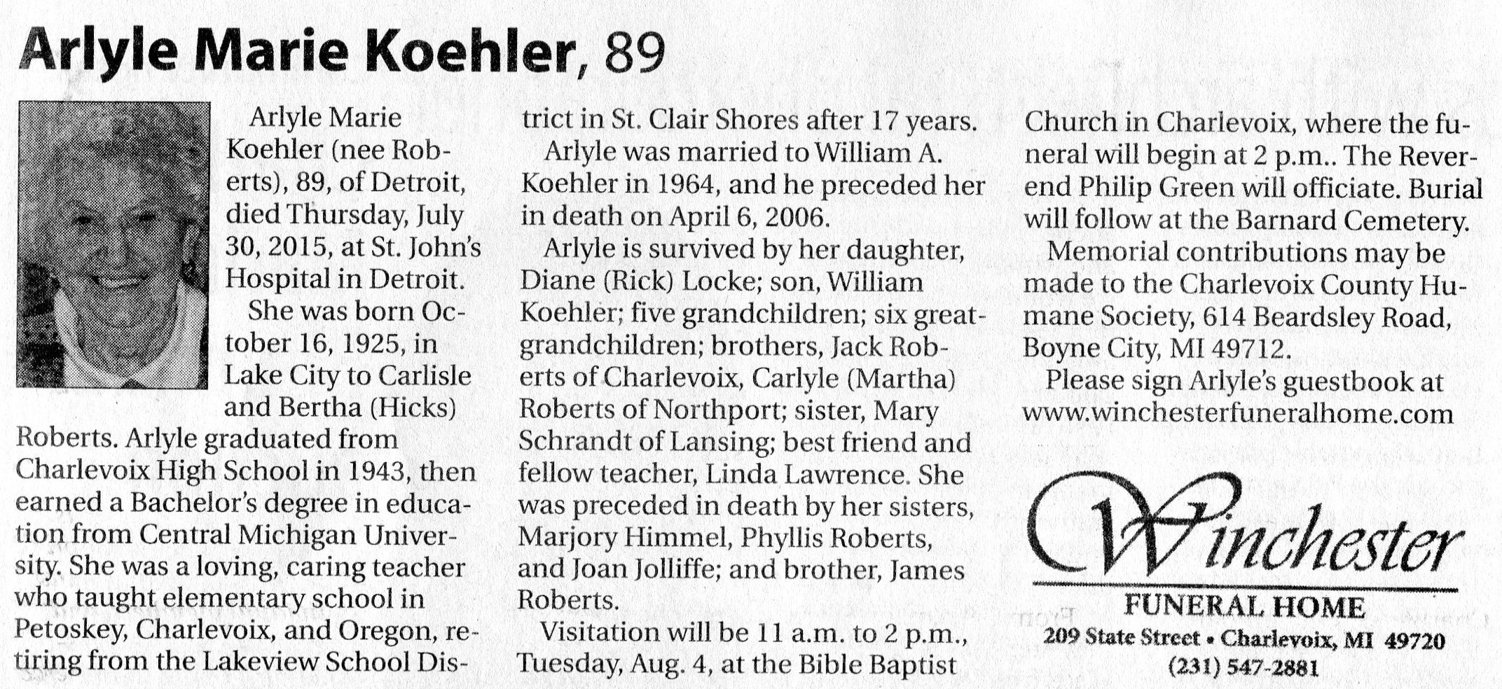 Arlyle Marie Koehler thumbnail