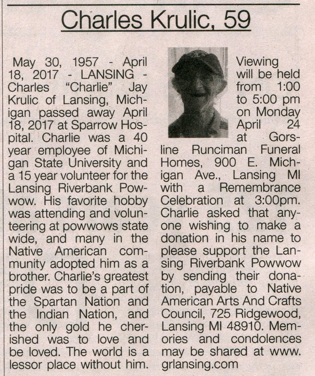 Charles 'Charlie' Jay Krulic thumbnail