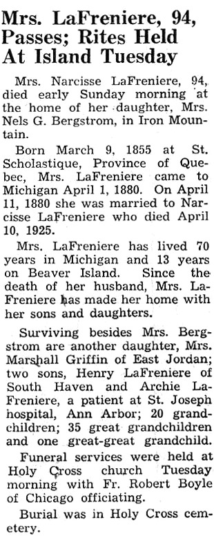 Mrs. Narcisse LaFreniere thumbnail