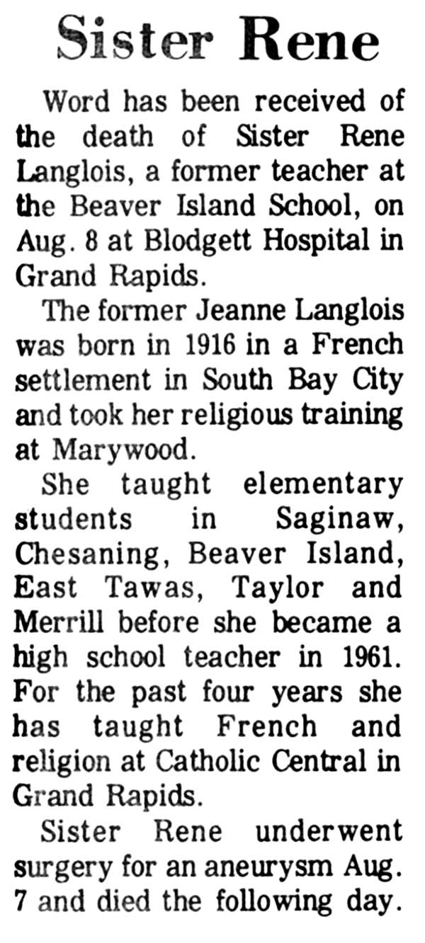 "Jeanne "Sister Rene"" Langlois thumbnail
