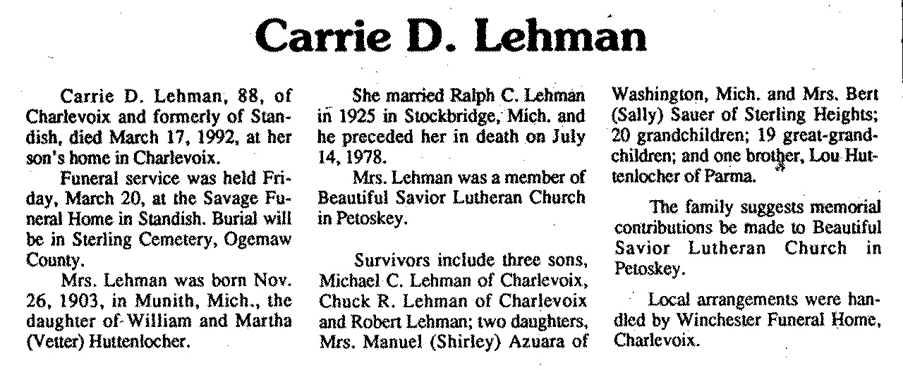 Carrie D. Lehman thumbnail