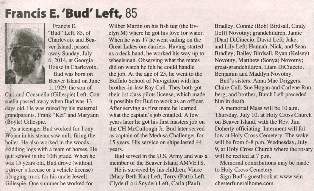 "Francis E. "Bud"" Left thumbnail
