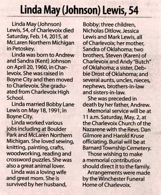 Linda May (Johnson) Lewis thumbnail