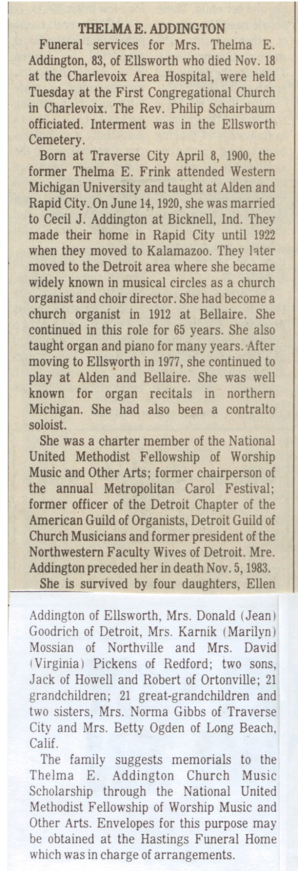 Thelma E. Addington thumbnail