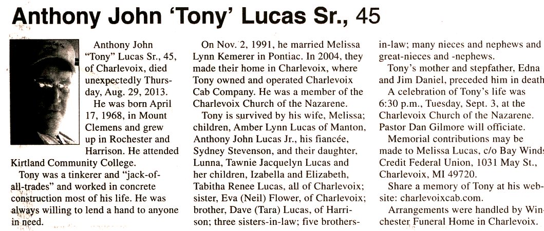 Anthony John 'Tony' Sr. Lucas thumbnail