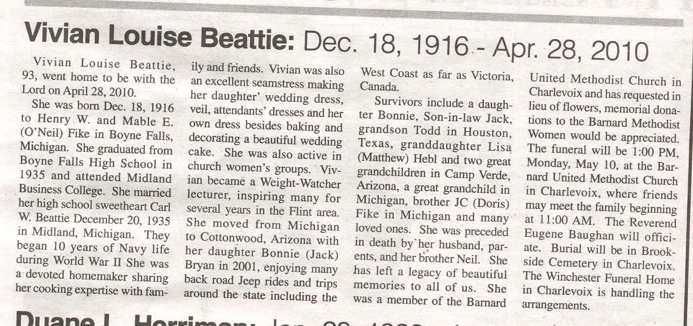 Vivian Louise Beattie thumbnail