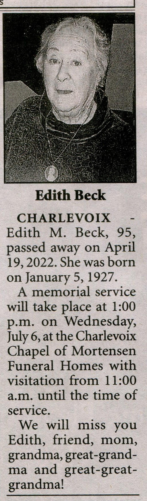 Edith M. Beck thumbnail