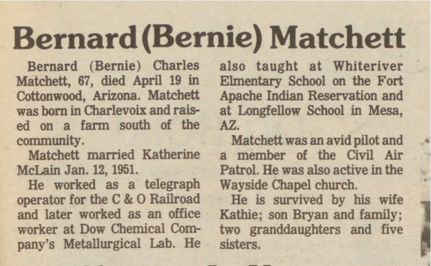 "Bernard "Bernie"" Matchett thumbnail
