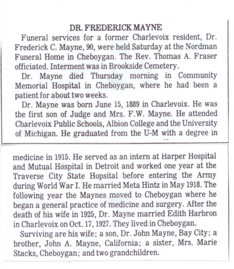 Dr. Frederick C. Mayne thumbnail