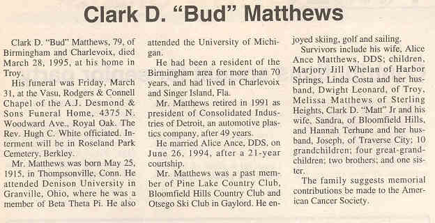 "Clark D. "Bud"" Matthews thumbnail
