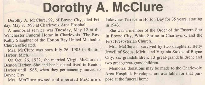 Dorothy A. McClure thumbnail