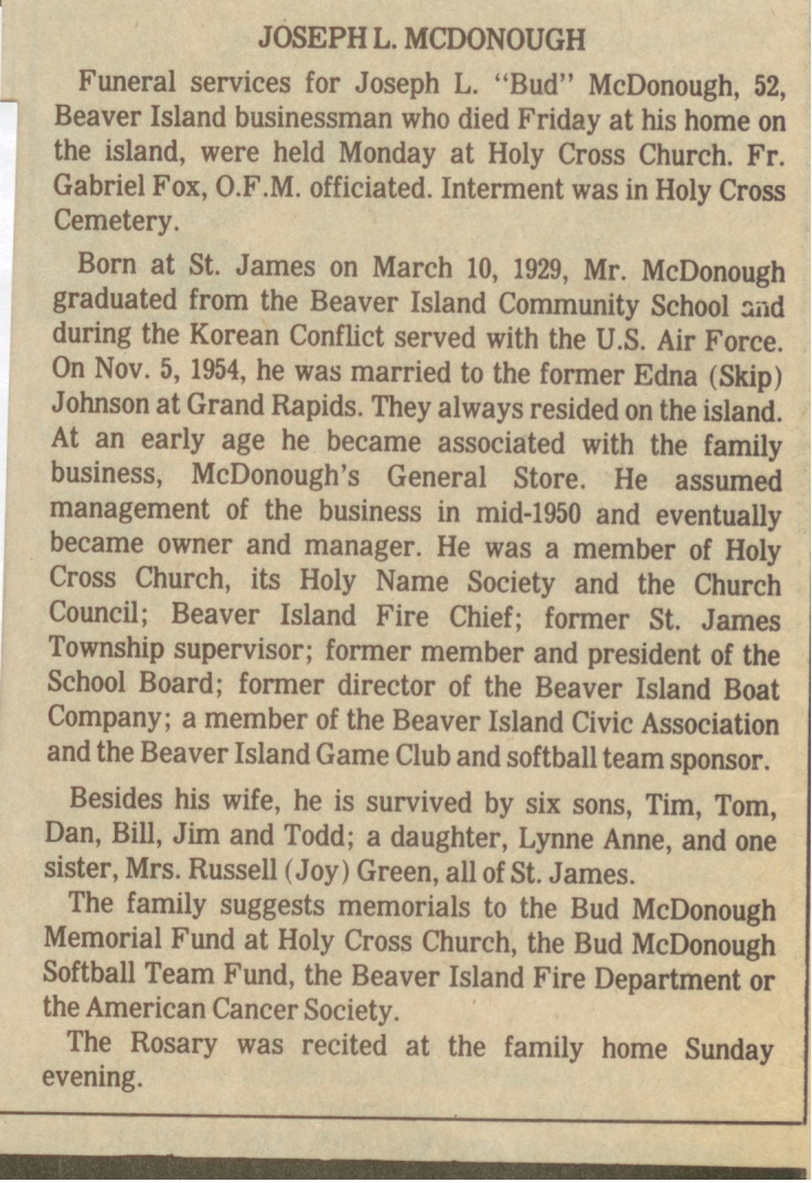 "Joseph L. "Bud"" McDonough thumbnail