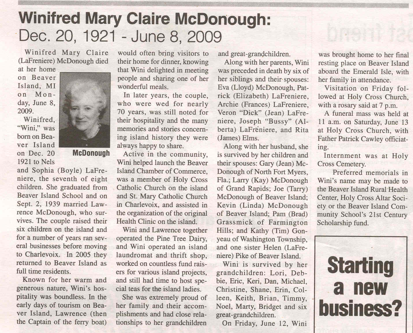 Winifred Mary Claire McDonough thumbnail