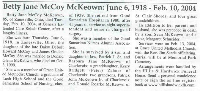 Betty Jane McCoy McKeown thumbnail