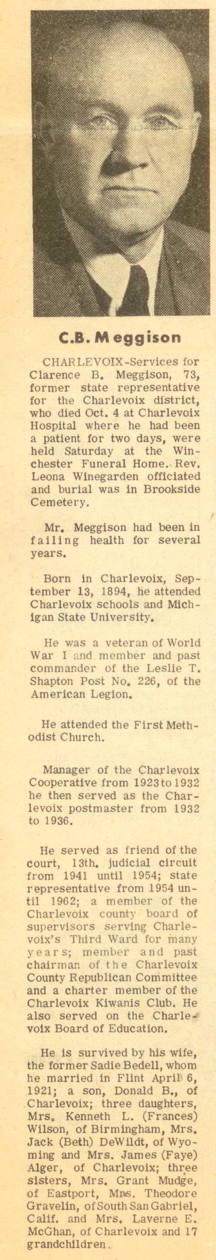 Clarence B. Meggison thumbnail