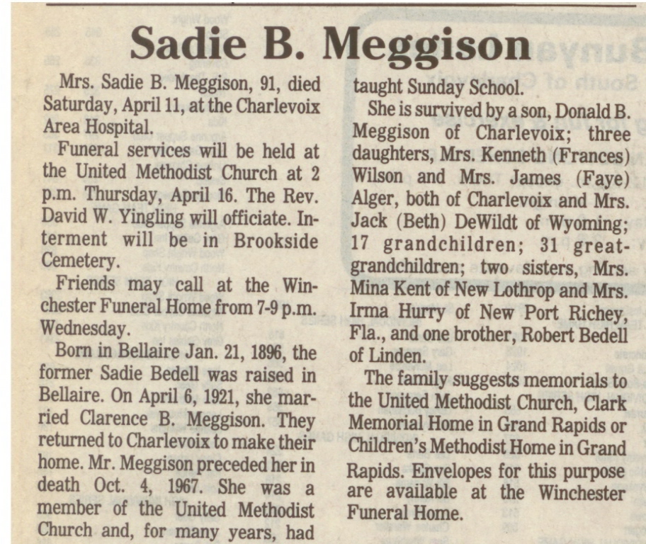 Saddie B. Meggison thumbnail